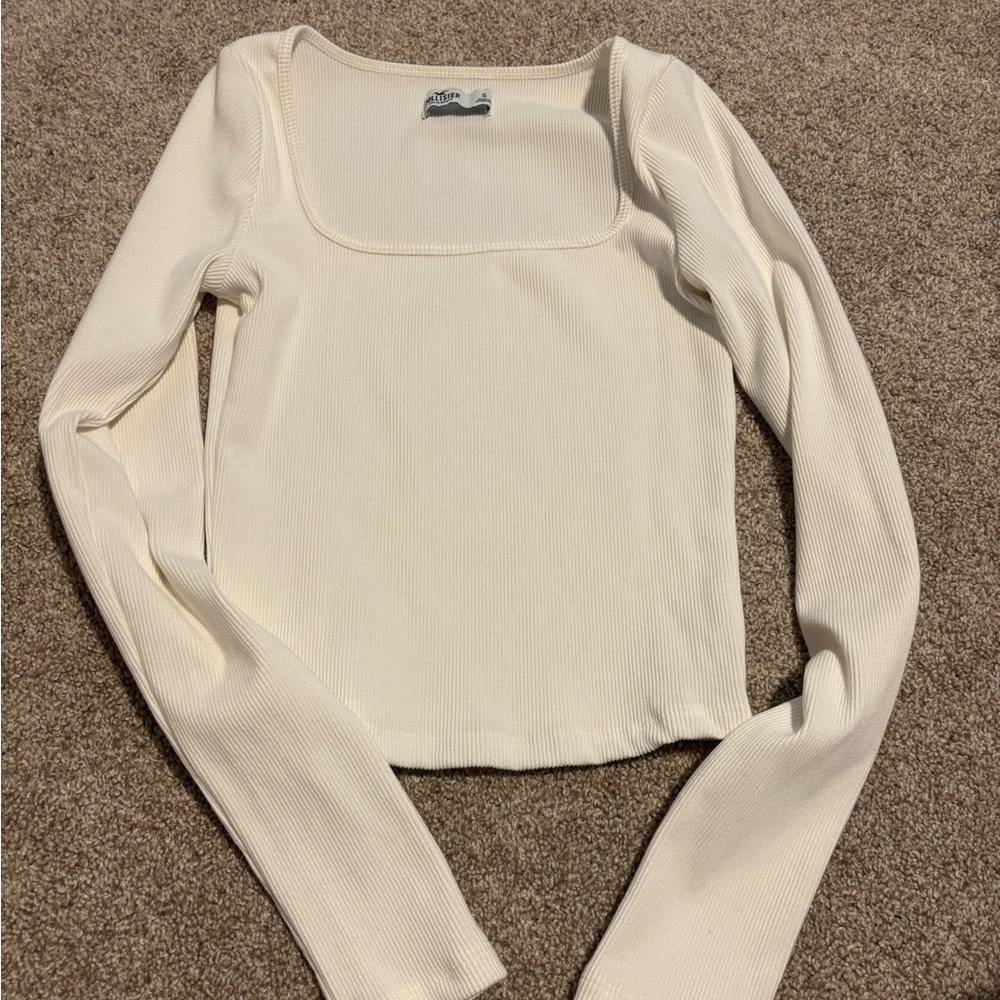 White hollister women’s full length tight top